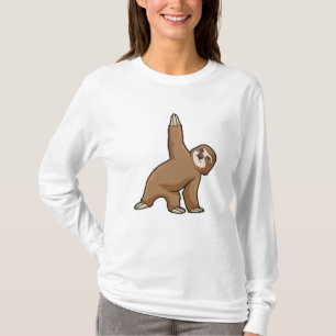 Sloth at Yoga Stretching exercises Legs T-Shirt