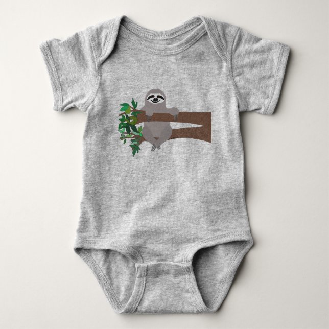 Sloth Baby Bodysuit (Front)