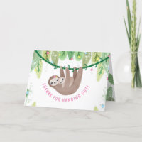 Sloth Baby Girl Shower Jungle Theme