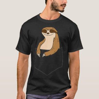 Sloth Baby In The Pocket Cute Pocket Sloth T-Shirt