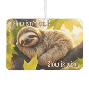Sloth Baby Sleeping in tree quote car  Air Freshener
