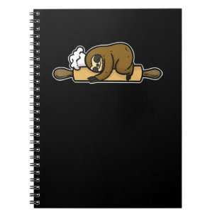 Sloth baker   funny cute chef   cook kitchen gift notebook