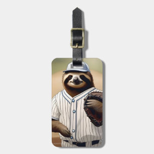 Sloth Baseball Player, Luggage Tag