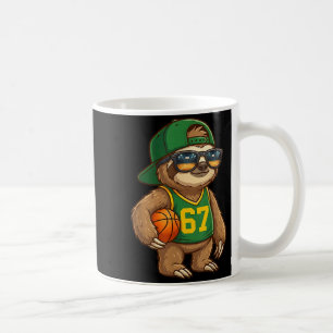 Sloth Basketball 67 Gen Alpha Slang Srts Men Boys Coffee Mug