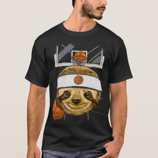 Sloth Basketball Sloth Lovers Basketball Player T-Shirt