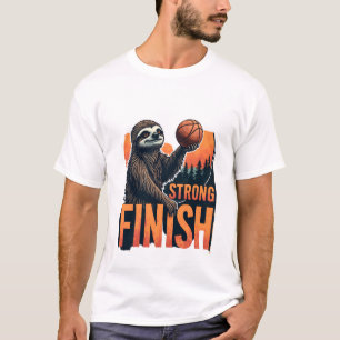 Sloth Basketball Vintage Funny Retro Dunk Shirt 2