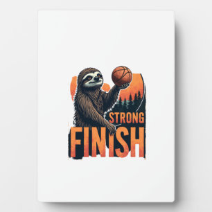 Sloth Basketball Vintage Funny Retro Dunk Shirt 2 Plaque