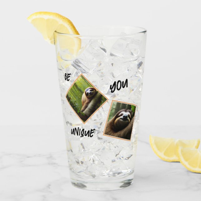 Sloth "Be You Unique", Glass (Front Ice)