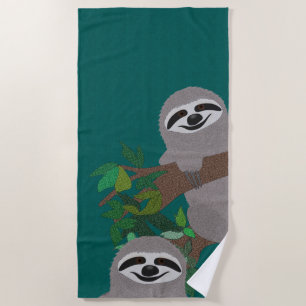 Sloth Beach Towel