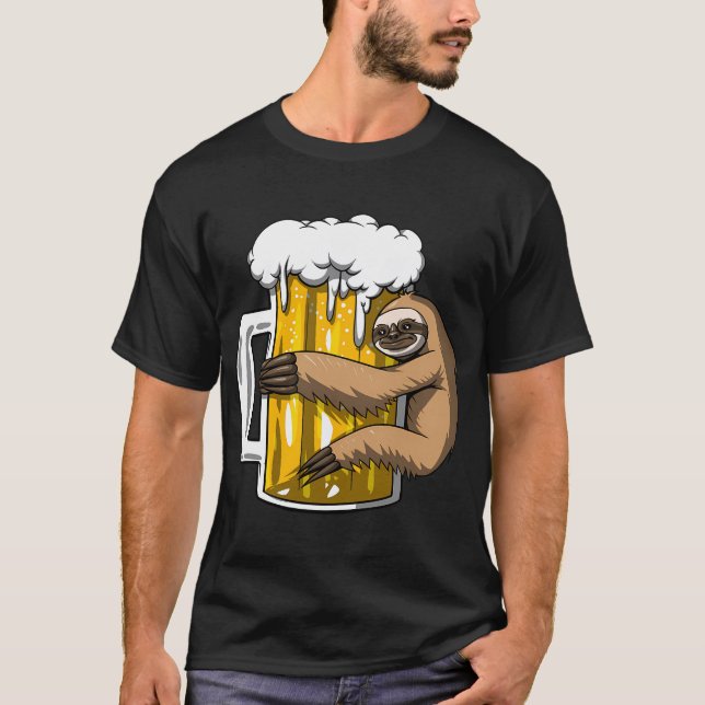 Sloth Beer Party T-Shirt (Front)