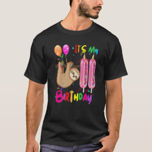 Sloth Birthday It's My 11th Birthday Girls Sloth 1 T-Shirt