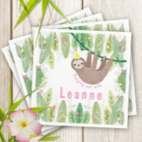 Sloth Birthday Party in Pink & Yellow