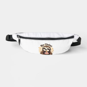 Sloth Birthday Shirt Vintage Cake Animal Graphic Bum Bags