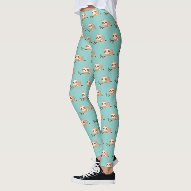 sloth blue leggings (Left)