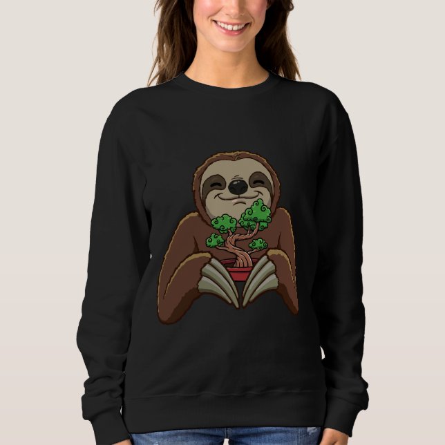 Sloth Bonsai Tree Sweatshirt (Front)