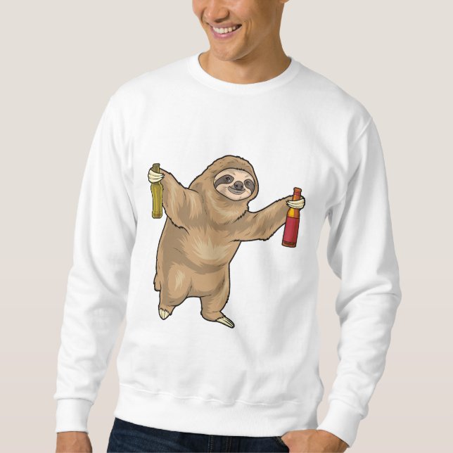 Sloth Bottle Beer Sweatshirt (Front)