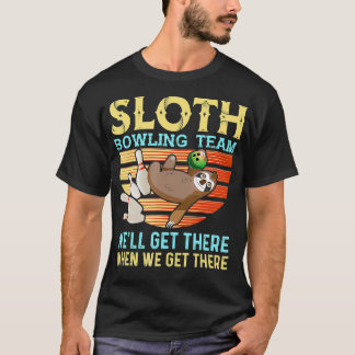 Sloth Bowling  Funny Bowler Bowling  T-Shirt