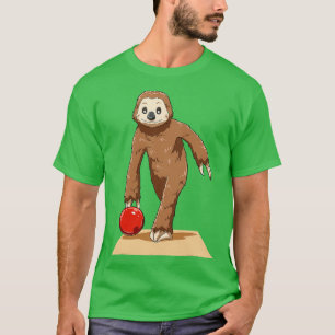 Sloth Bowling Sloth Playing Bowling T T-Shirt