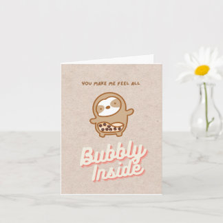 Sloth Bubble Tea Card