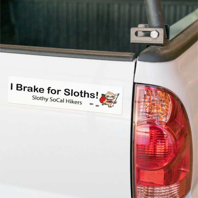 Sloth Bumper Sticker (On Truck)