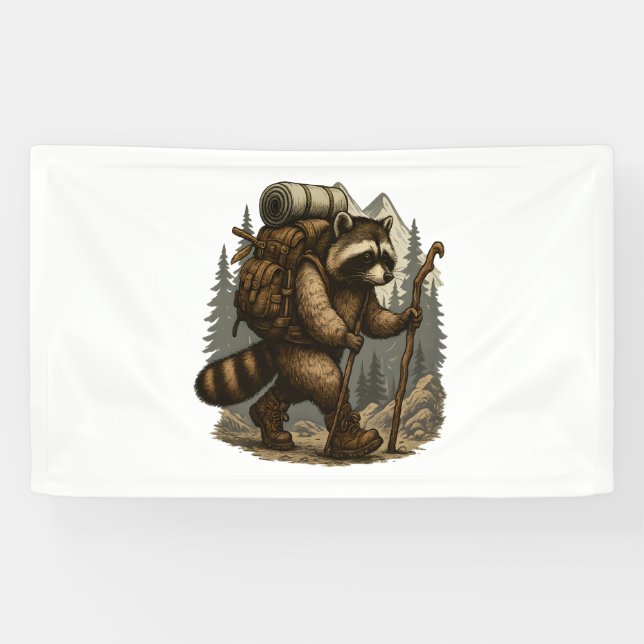 Sloth Camping Hiking Banner (Horizontal)