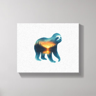 Sloth Camping Lover Canvas Print