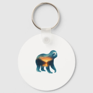 Sloth Camping Lover Key Ring