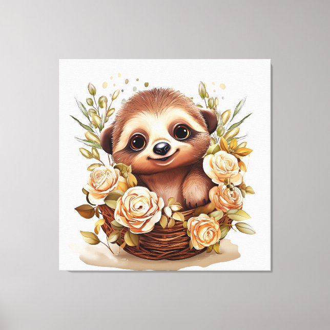 Sloth Canvas Print (Front)