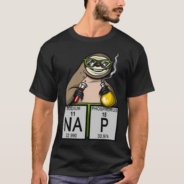 Sloth Chemistry Nap T-Shirt (Front)