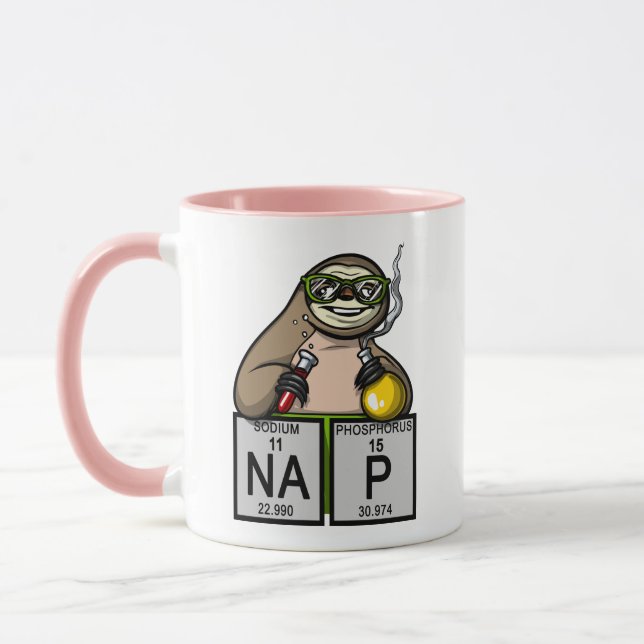 Sloth Chemistry Teacher Science Animal Mug (Left)