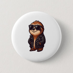 Sloth Chill Mood 6 Cm Round Badge