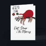Sloth Christmas Card<br><div class="desc">Add your custom wording to this design by using the "Edit this design template" boxes on the right hand side of the item, or click the blue "Customise it" button to arrange the text, change the fonts and colours and to also add additional information or images to this design. If...</div>