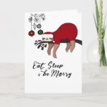 Sloth Christmas Card<br><div class="desc">Add your custom wording to this design by using the "Edit this design template" boxes on the right hand side of the item, or click the blue "Customise it" button to arrange the text, change the fonts and colours and to also add additional information or images to this design. If...</div>