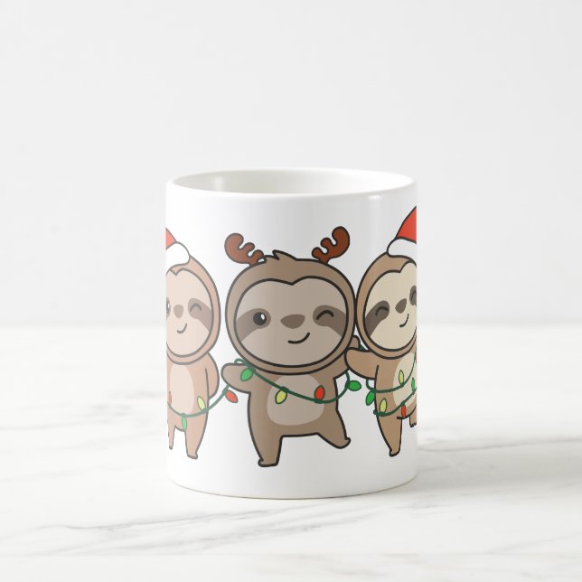 Sloth Christmas Christmas Animals Cute Sloth Coffee Mug (Center)
