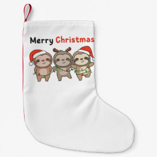 Sloth Christmas Cute Sloths Merry Christmas Small Christmas Stocking