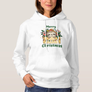 Sloth Christmas Letter Winter Animals Sloths Hoodie