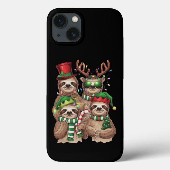 Sloth Christmas Merry Slothmas Sloth Lover Gift Case-Mate iPhone Case (Back)