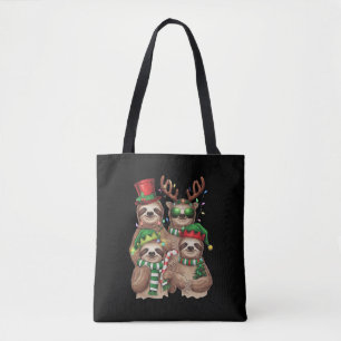 Sloth Christmas Merry Slothmas Sloth Lover Gift Tote Bag