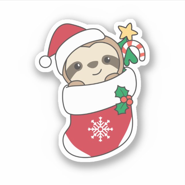 Sloth Christmas Snow Winter Animals Sloths (Front)