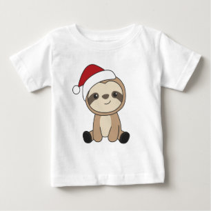 Sloth Christmas Snow Winter Animals Sloths Baby T-Shirt
