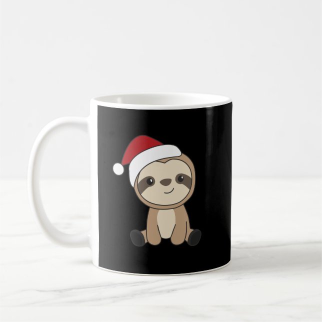 Sloth Christmas Snow Winter Animals Sloths Coffee  Mug (Left)