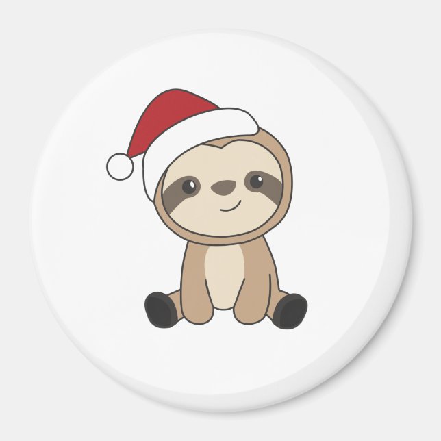 Sloth Christmas Snow Winter Animals Sloths Magnet (Front)