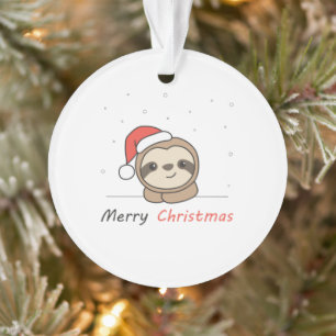 Sloth Christmas Snow Winter Animals Sloths Ornament