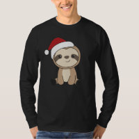 Sloth Christmas Snow Winter Animals Sloths T-Shirt