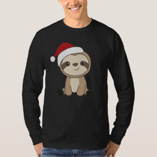 Sloth Christmas Snow Winter Animals Sloths T-Shirt