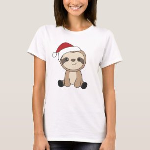 Sloth Christmas Snow Winter Animals Sloths T-Shirt