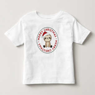 Sloth Christmas Snow Winter Animals Sloths Toddler T-Shirt