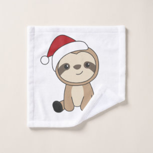 Sloth Christmas Snow Winter Animals Sloths Wash Cl Cloth