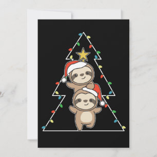  Sloth Christmas Tree Christmas Animals Sloths