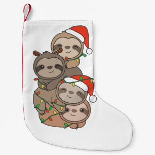 Sloth Christmas Tree Christmas Animals Sloths Small Christmas Stocking
